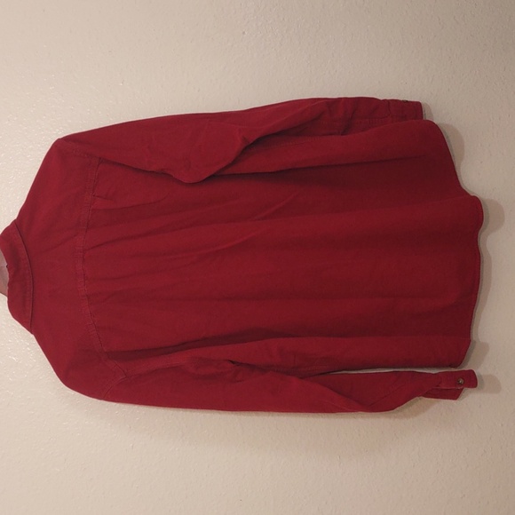 SLIGHTLY USED EDDIE BAUER CORDUROY SIZE XL COLOR RED LONG SLEEVE 100% COTTON - Picture 8 of 9